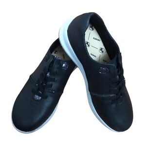 REVERE Women’s Crete Onyx Black Metallic Python Sneakers Shoe